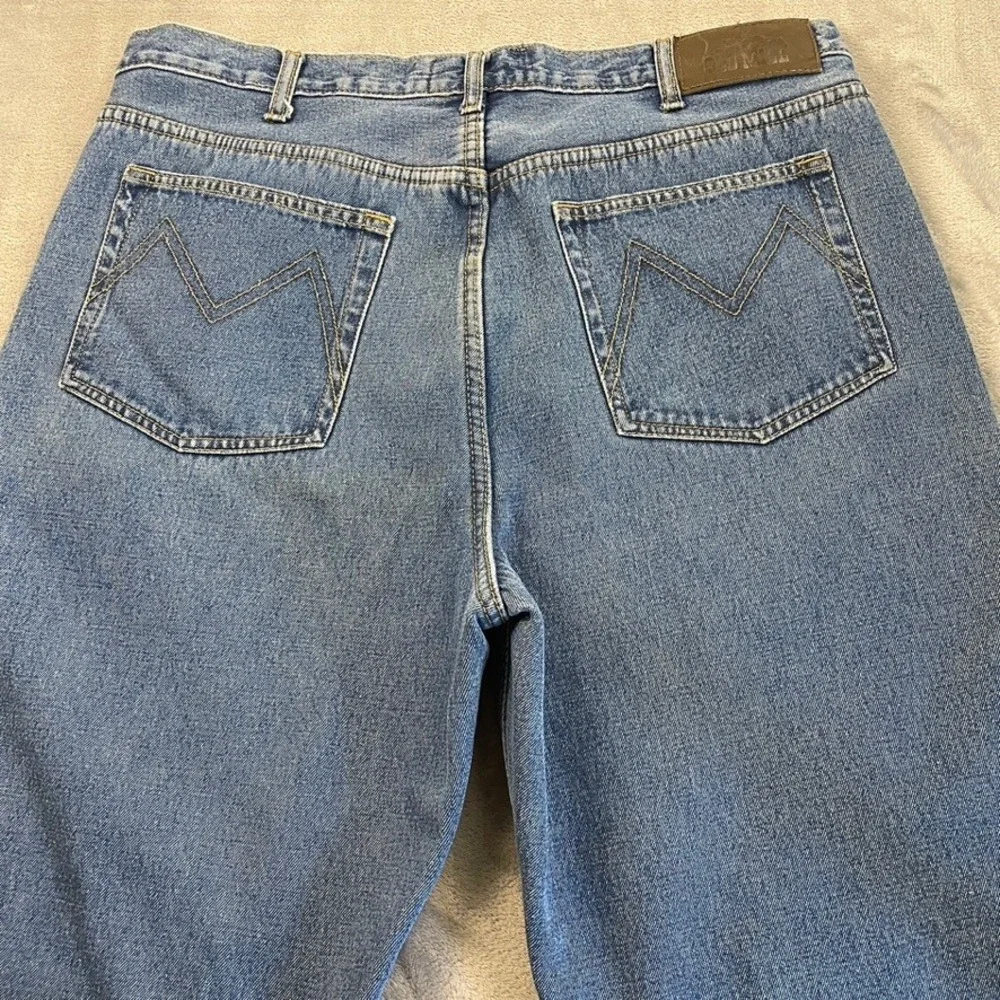 Old Mill Mens Fleece Lined Denim Jeans Blue Straight Leg 38x30 Winter Workwear